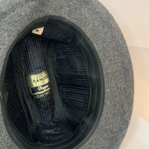 Vintage KANGOL DESIGN English Vagabond Fedora wool hat size Medium - Picture 14 of 17